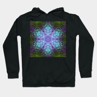 Digital Mandala Green Blue and Purple Hoodie